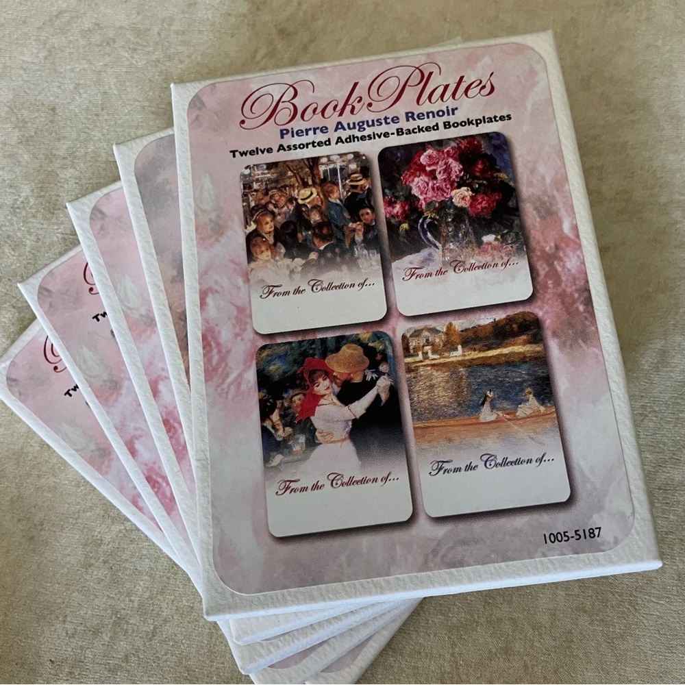 Ex Libris Adhesive Book Plates Renoir Prints 60 count
